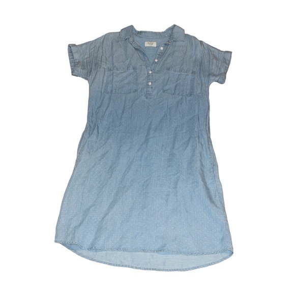 Marine Layer Rebecca Popover Tencel & Linen Blend Short Sleeve Dress - Picture 2 of 11